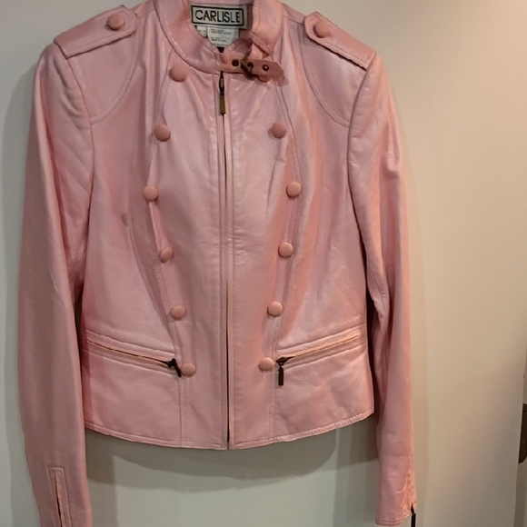 Carlisle Light Pink Leather Jacket - Picture 1 of 2
